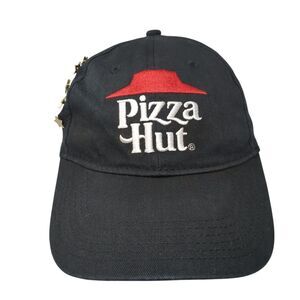 Pizza Hut Baseball Cap Black One Size Adjustable Employee Crew Studded Stars